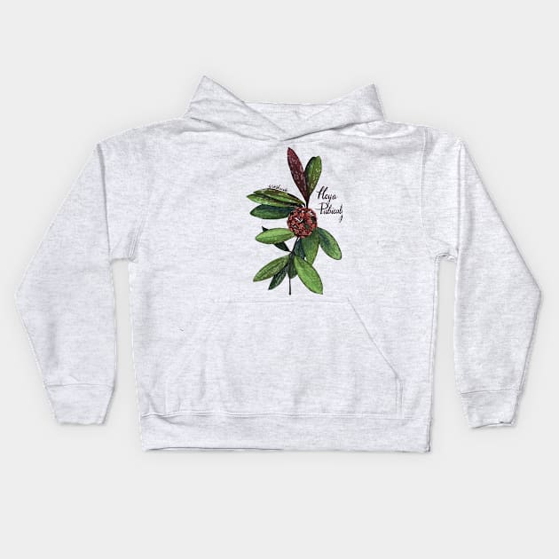 Hoya pubicalyx in bloom Kids Hoodie by Wieskunde